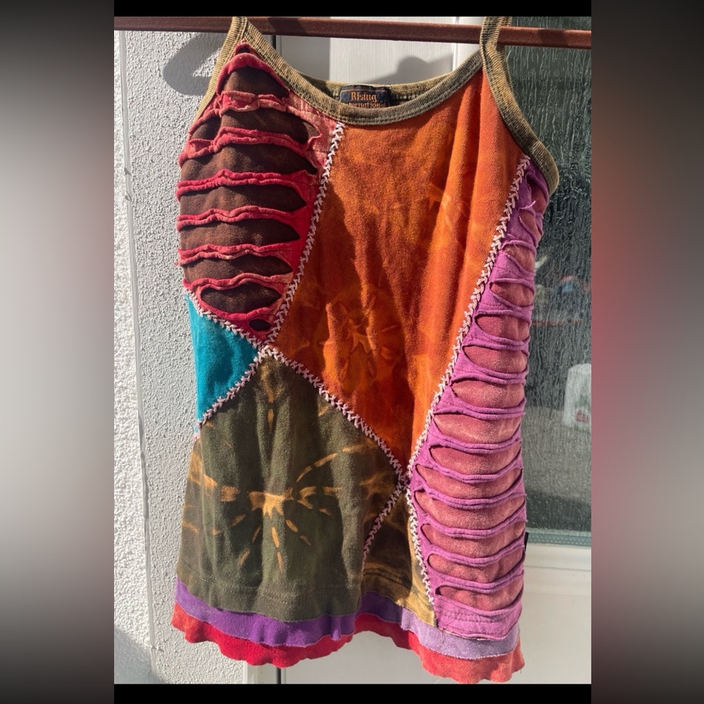 Rising International Multicolor Patchwork Tank Top